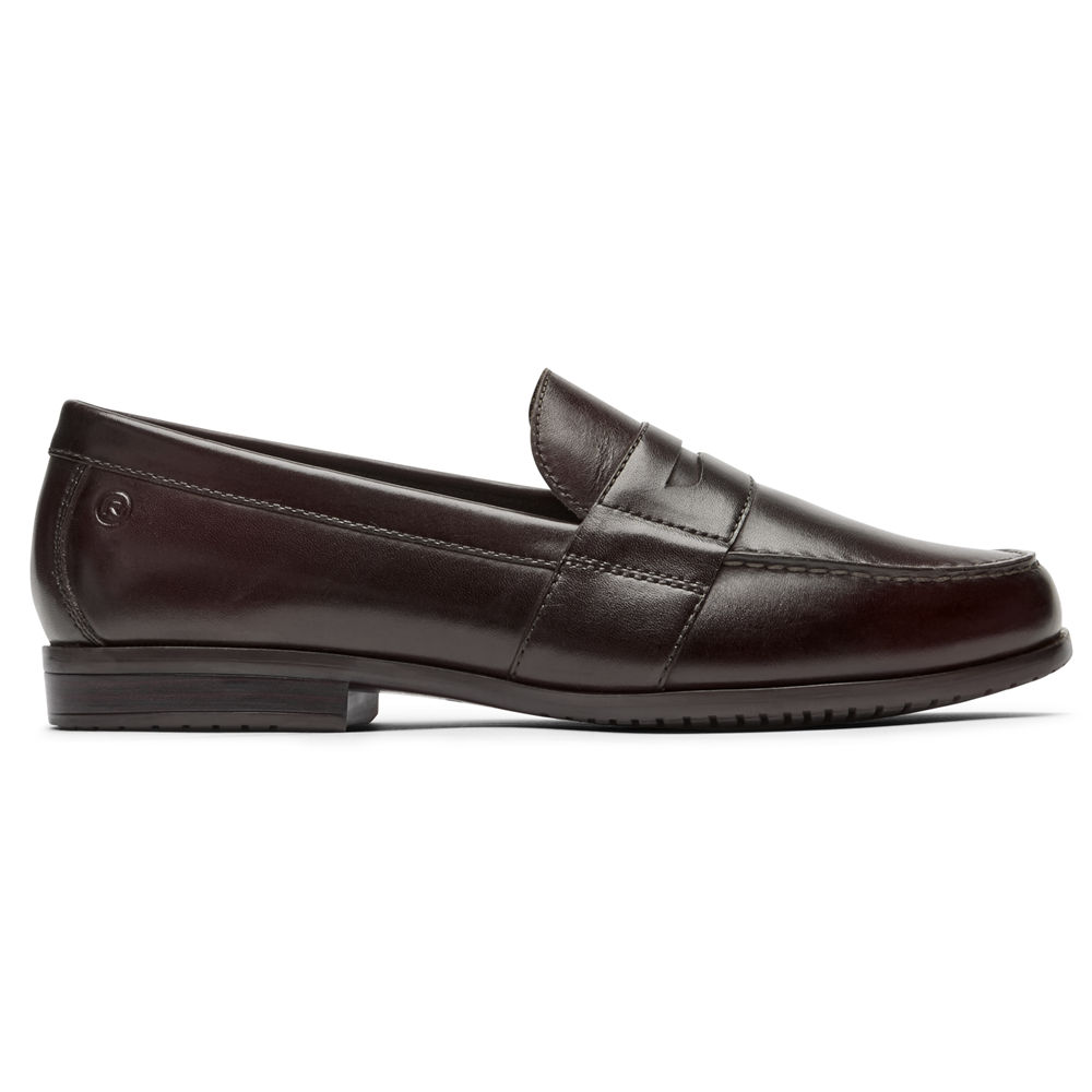 Rockport Loafers For Mens Dark Brown - Classic Lite 2 Penny - UW9312685